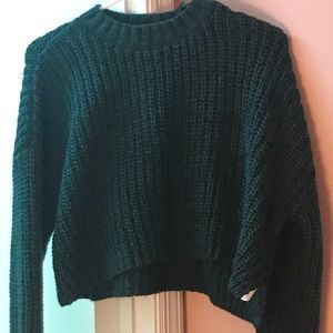Dark turquoise crop top pull over
